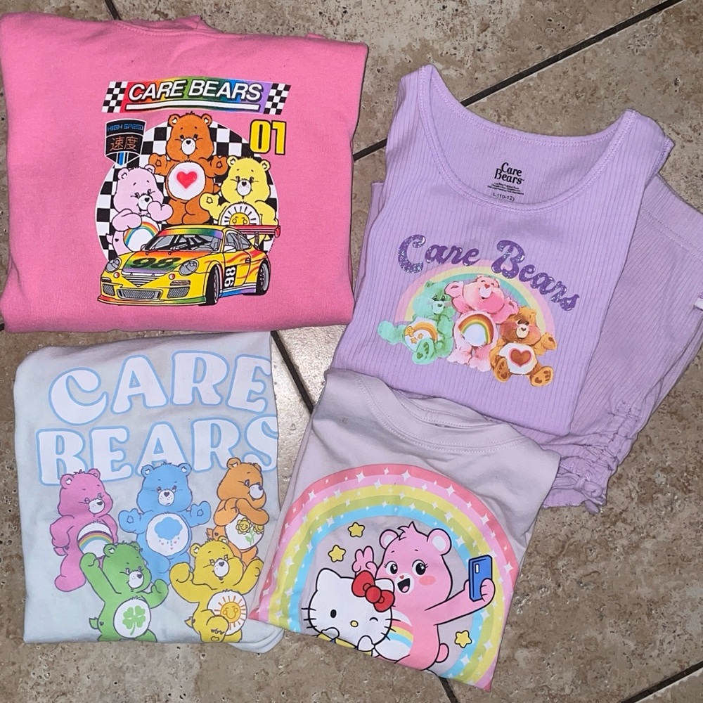Care Bears Kids Clothes Bundle - Pink, Lavender, White, Yellow, Blue